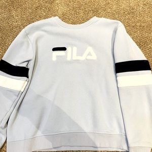 💕HOST PICK!!!! 💕Baby Blue FILA Crewneck